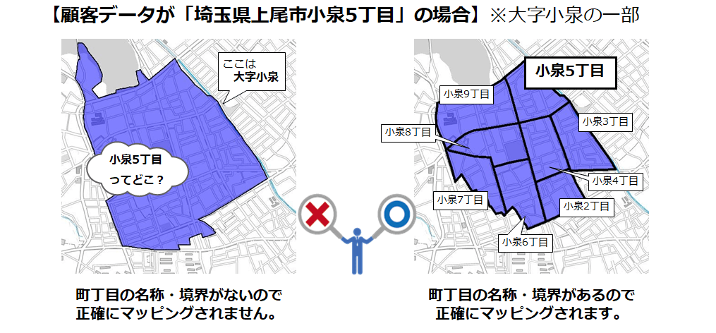 商圏分析用最新行政界メンテナンス実施地域