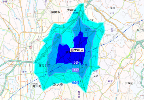 自動車商圏　事例