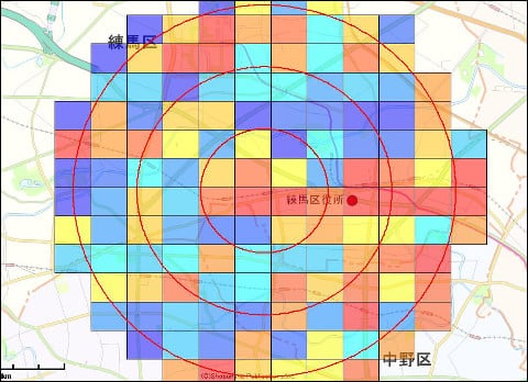 500mメッシュデータと1kmメッシュデータでエリアマーケティング・商圏分析