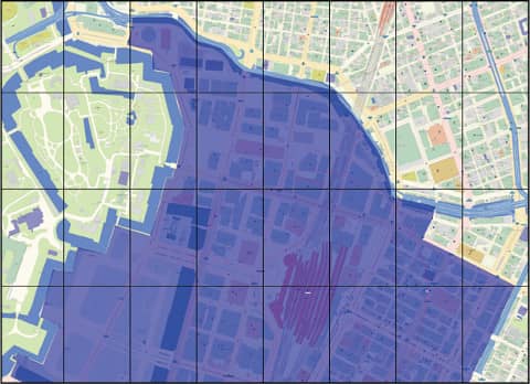 イメージ：様々な地図出力（分割、大判他）