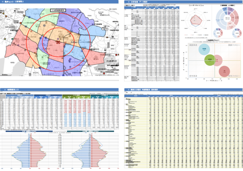 診療圏・歯科診療圏・介護圏分析レポートイメージ1　エリアマーケティングGIS「Terraシリーズ」でエリア分析