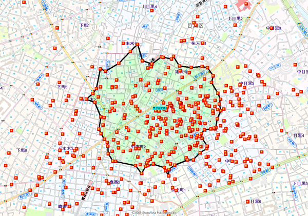 画像：シンボルカバー商圏（顧客商圏）