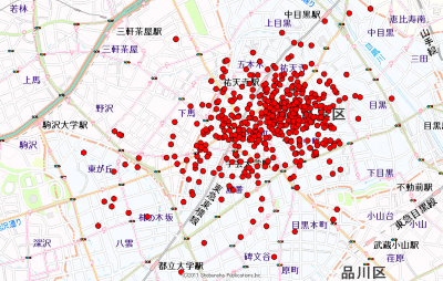 顧客データ分析：地図にマッピングして可視化