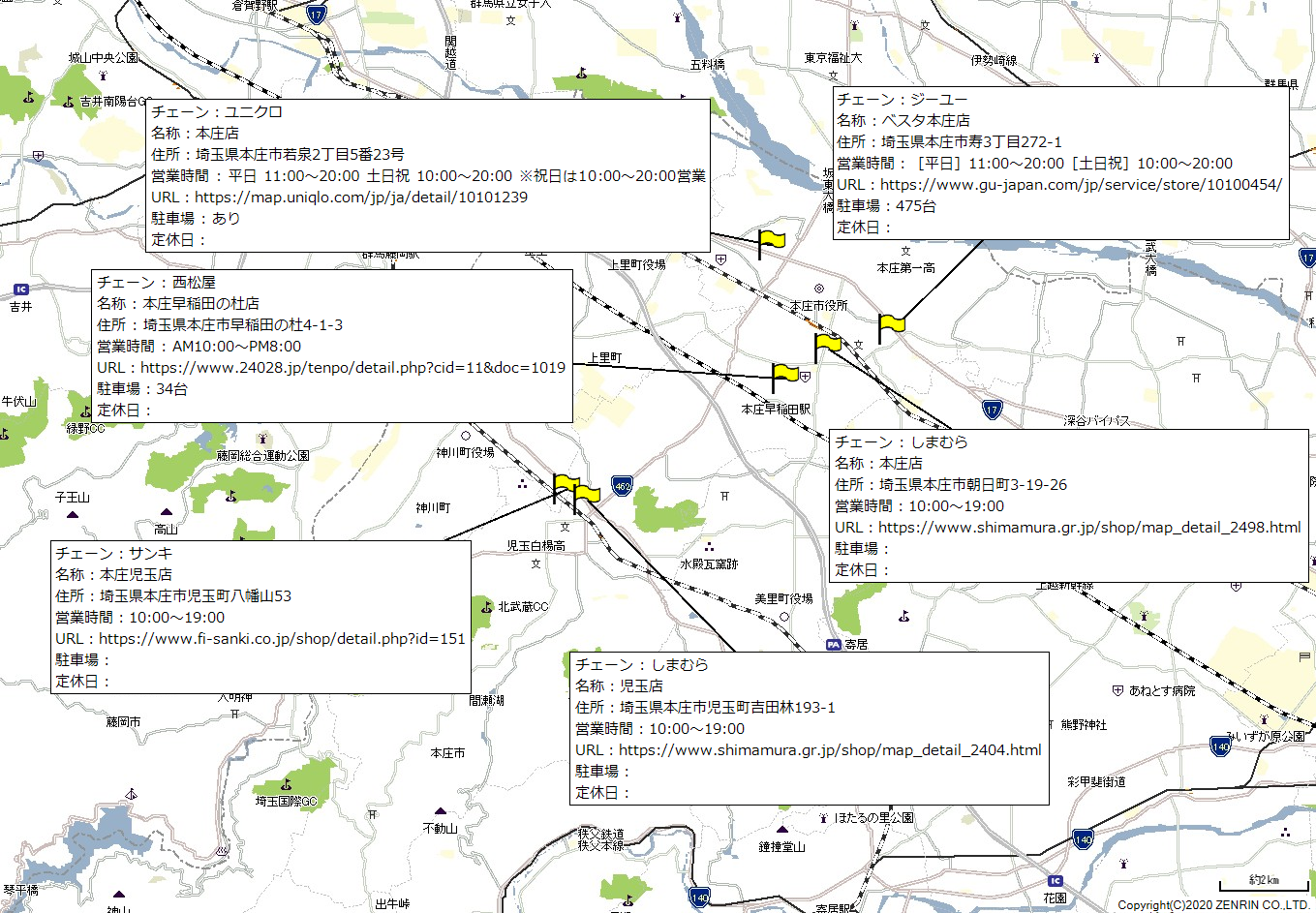 会員データのドットマップイメージ